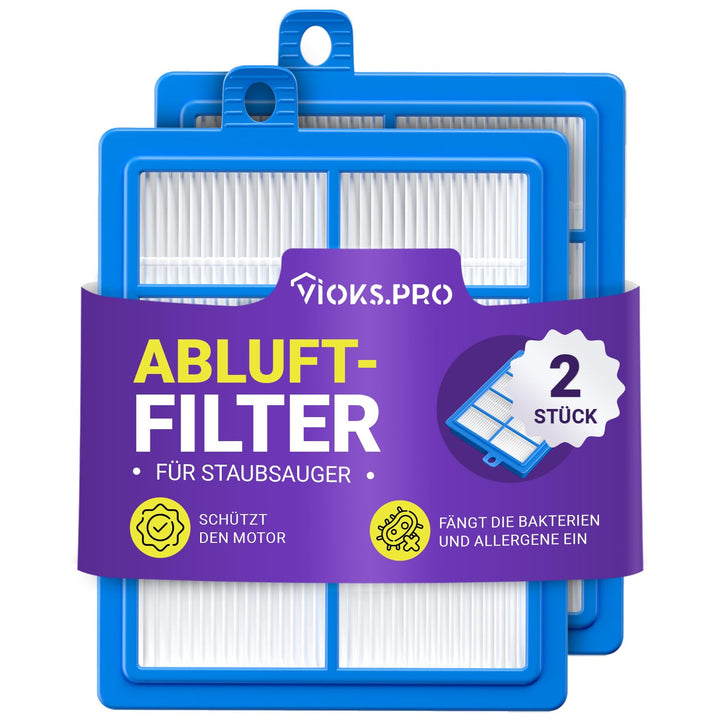 Viоks.pro 2x Filter für Staubsauger Ersatz für AEG Filter HEPA13 AFS1W AEF13W 900167768/2 & Philiрs