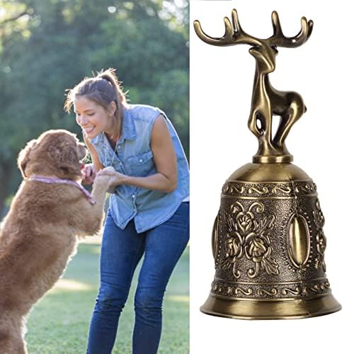 Handglocke aus Metall in Hirschform, Vintage Beschichtung, Rostfrei, Poliert, Hochzeitsglocke für Es