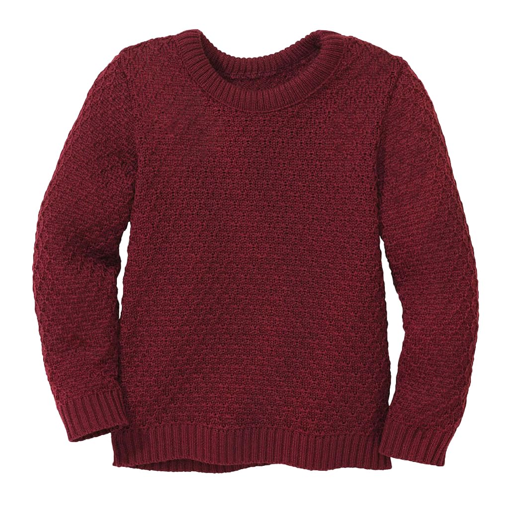 Disana Aran-Pullover Kinder - 100% Bio-Merino – atmungsaktiv & kuschelig warm - Unisex Gr. 86-140 -