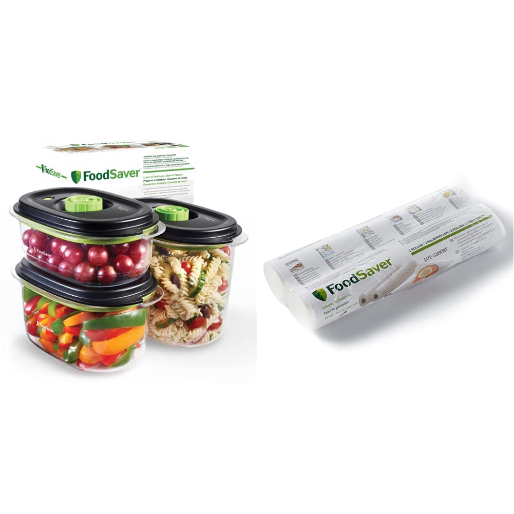 FoodSaver Lebensmittelboxen Aufbewahrung und Marinierung | 700 ml &amp;, wiederverwendbare Vakuumbeutel