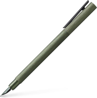 Faber-Castell 146151 - Füller Neo Slim Aluminium, Federbreite F, olivgrün Federbreite F olivgrün, Fe