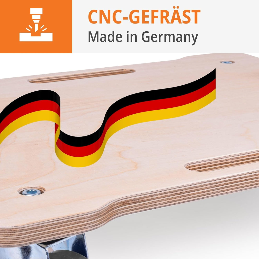 WFIX Work System Base Rollbrett für L-BOXX Systeme - Hochleistungs-Transportroller Holz Birke-Multip