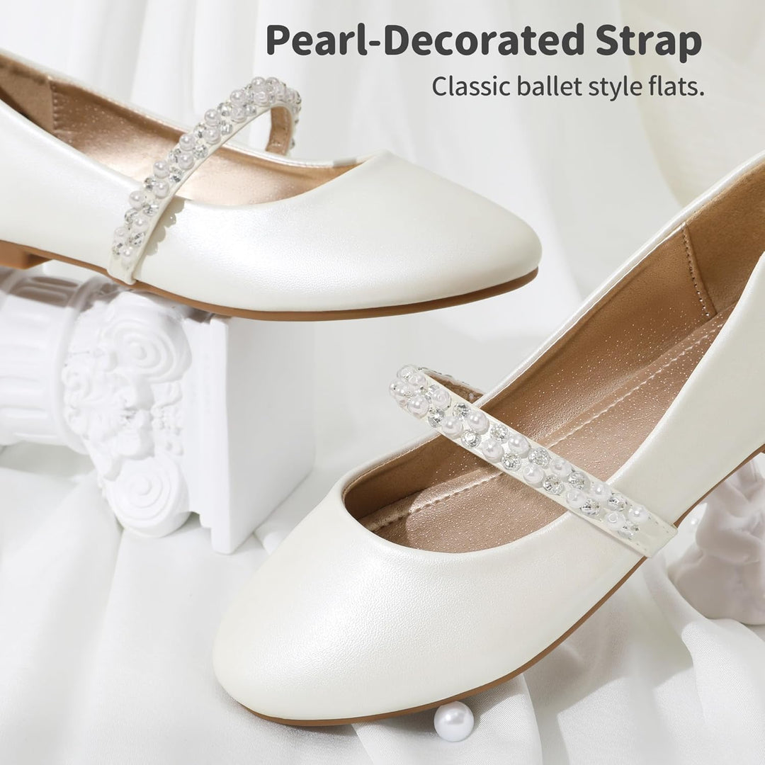 DREAM PAIRS Mädchen Mary Jane Strap Flache Schuhe Ballerinas Prinzessin Schuhe Flache Schulschuhe 28