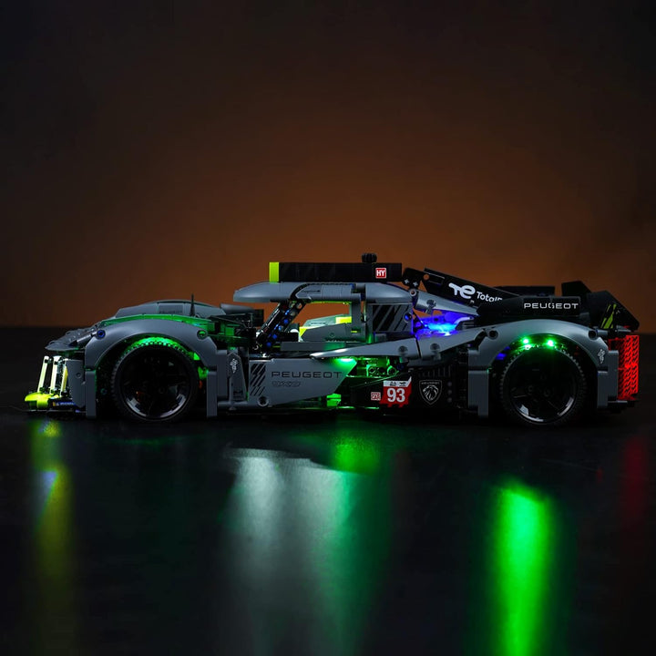 Led Licht Set für Lego 42156 Technic Peugeot 9X8 24H Le Mans Hybrid Hypercar (Kein Lego-Modell), Dek
