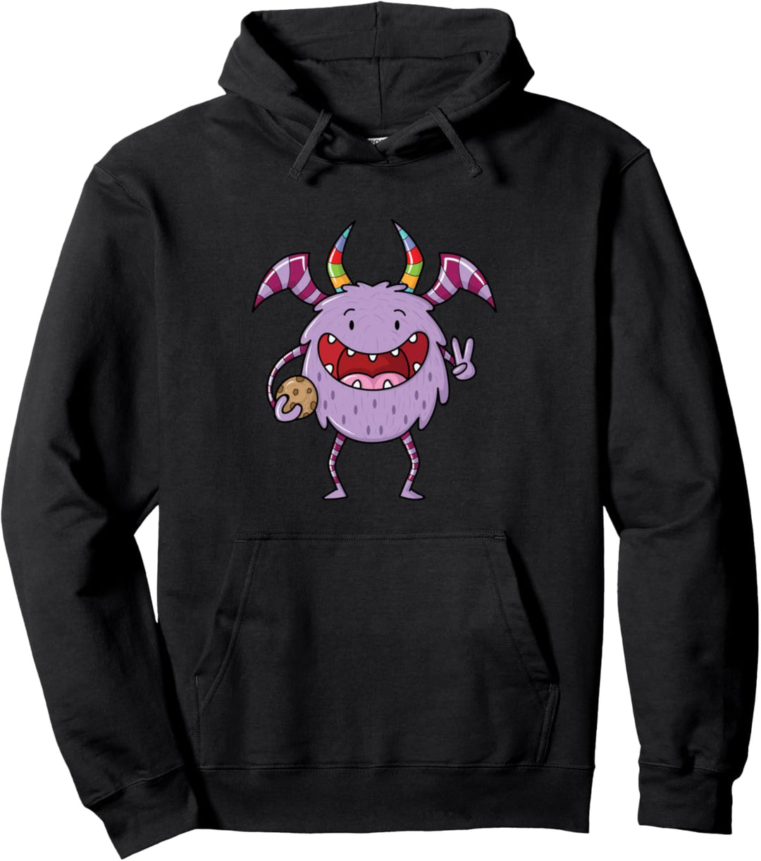 Monster mit Keks Pullover Hoodie