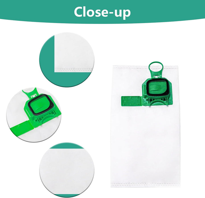 12 Stück Staubsaugerbeutel für Vorwerk Kobold VK140 VK150 Set mit 2 Ersatzfilter für Folletto