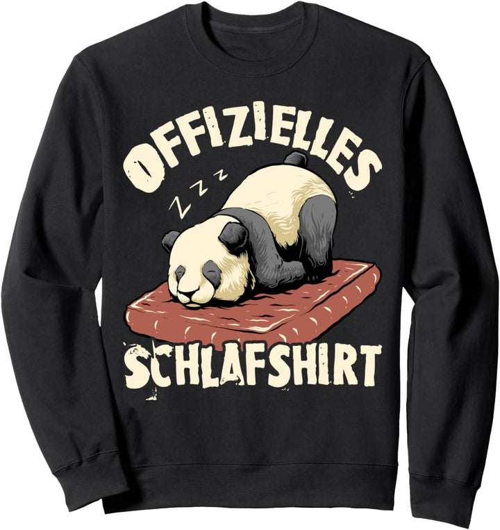 Offizielles Schlafshirt, schlafender Panda, Pyjama Shirt Sweatshirt