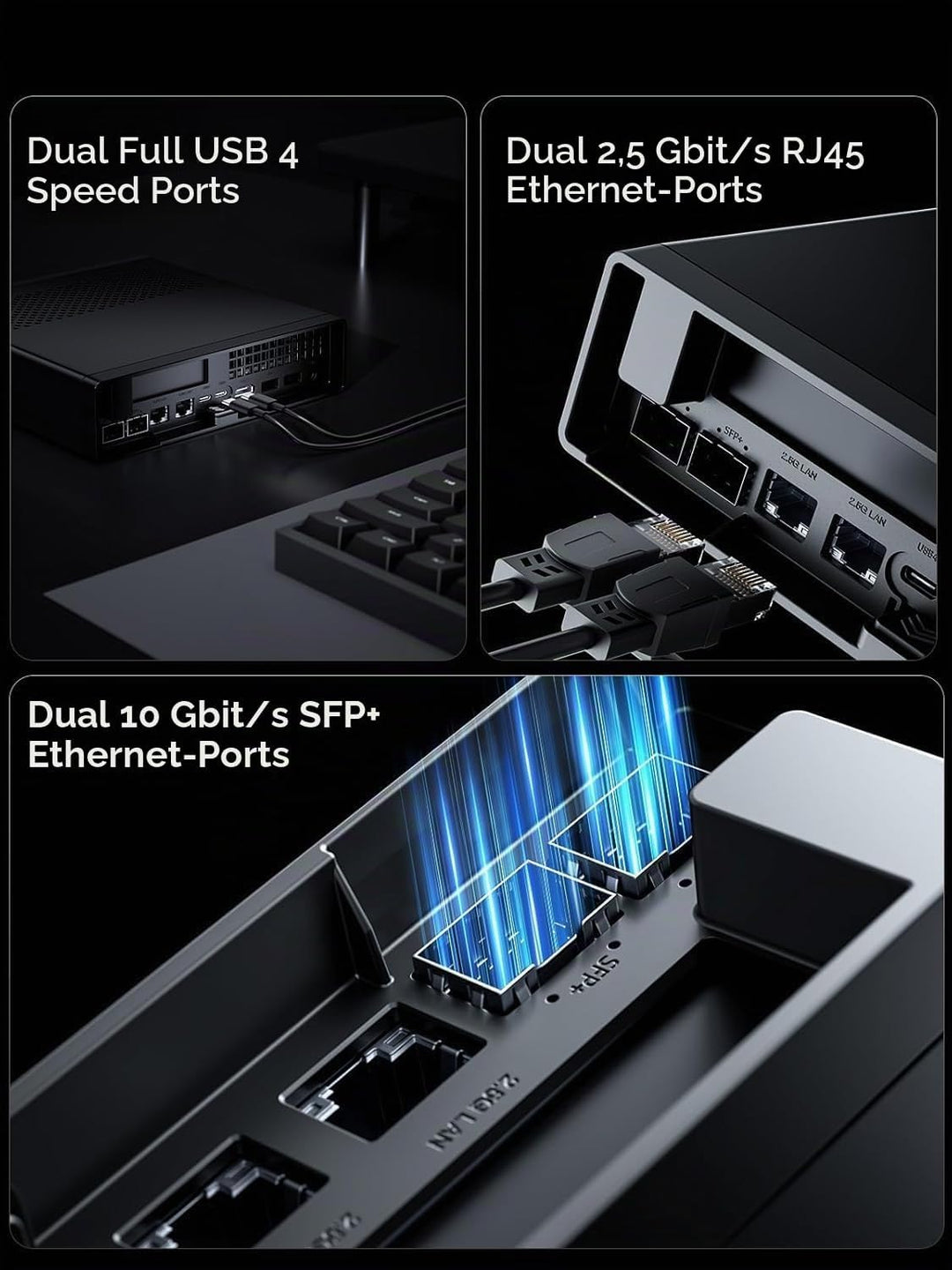 MINIS FORUM MS-01 Mini Workstation, Intel Core i9-13900H (14C/20T, bis zu 5,4GHz), 64GB DDR5, 2TB SS