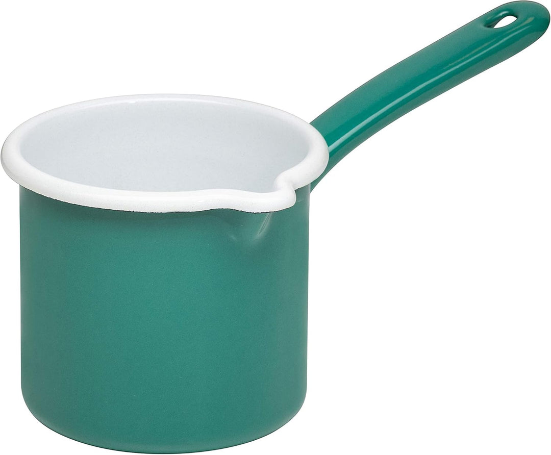 Riess, 0285-111, Schnabeltopf mit Stiel 12cm, 1L, SONDEREDITION NATURE GREEN DARK, Durchmesser 12 cm