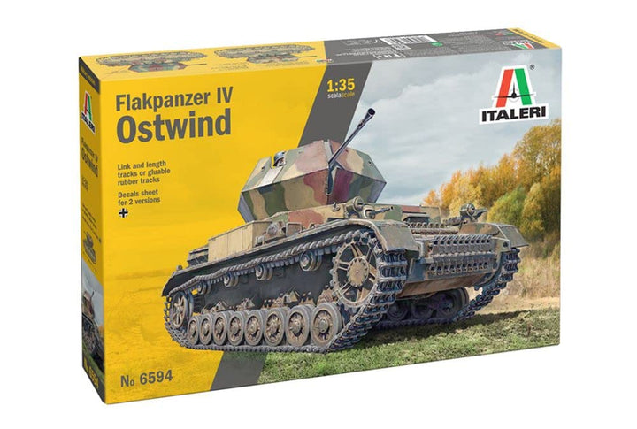 Italeri 6594S 1:35 Flakpanzer IV Ostwind - originalgetreue Nachbildung, Modellbau, Plastik Bausatz,