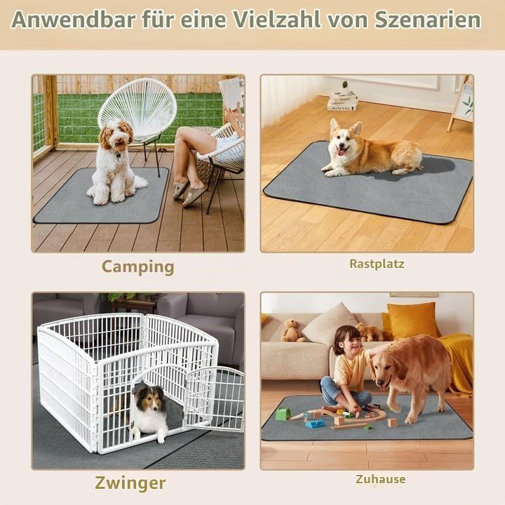 70*100CM Waschbare Hunde-PIPI-Pads – Schützen Sie Böden, Betten und Sofas mit auslaufsicheren, wiede