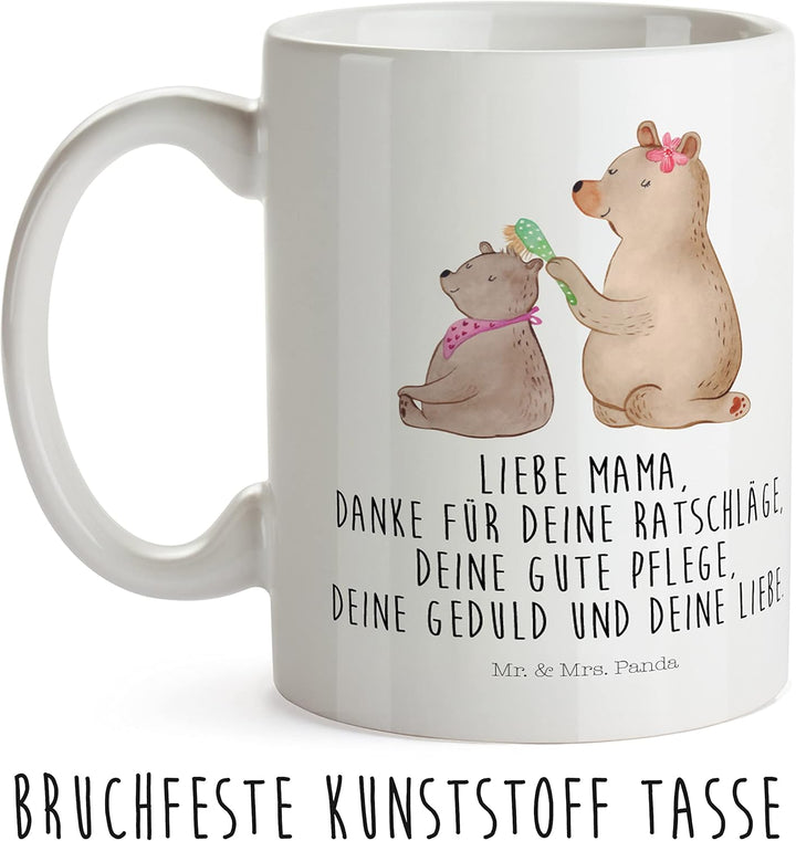Mr. & Mrs. Panda Plastikbecher Bär Kind - Geschenk, Pott, Haferl, Muttertag, Mehrwegbecher, Mutter,