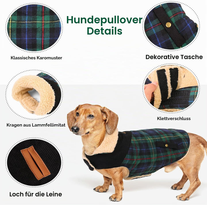CITÉTOILE Warme Hundemantel Fleece, Wintermantel Winterjacken für Kleine/Grosse/Mittlere Hunde, Hund