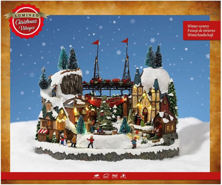 Lumineo Weihnachtsdorf 25,5 x 39 x 31,5 cm 25 l, Bunt
