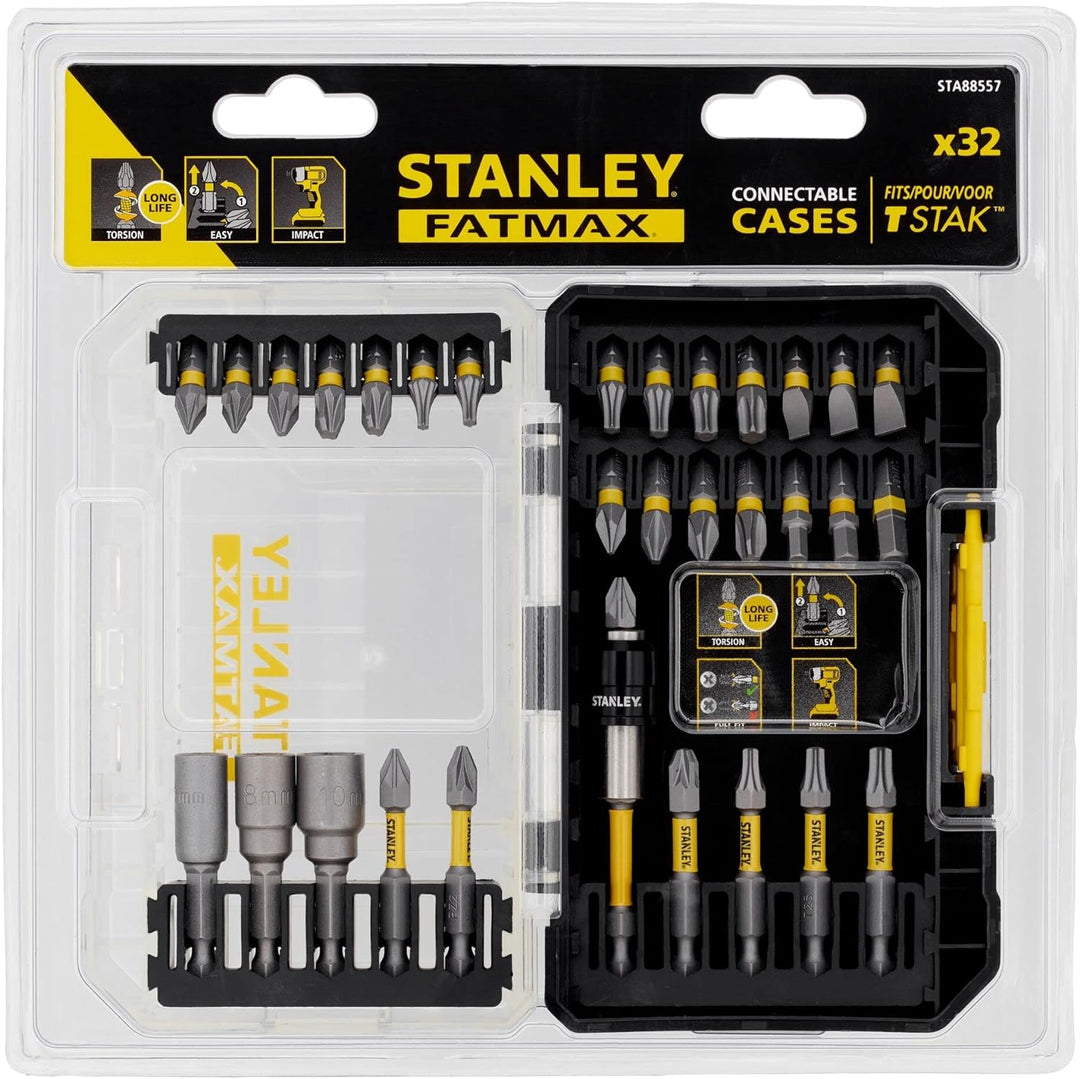 Stanley FatMax 32-tlg. Torsion Schrauberbit-Set STA88557 (umfangreiches Set mit allen gängigen Bitty