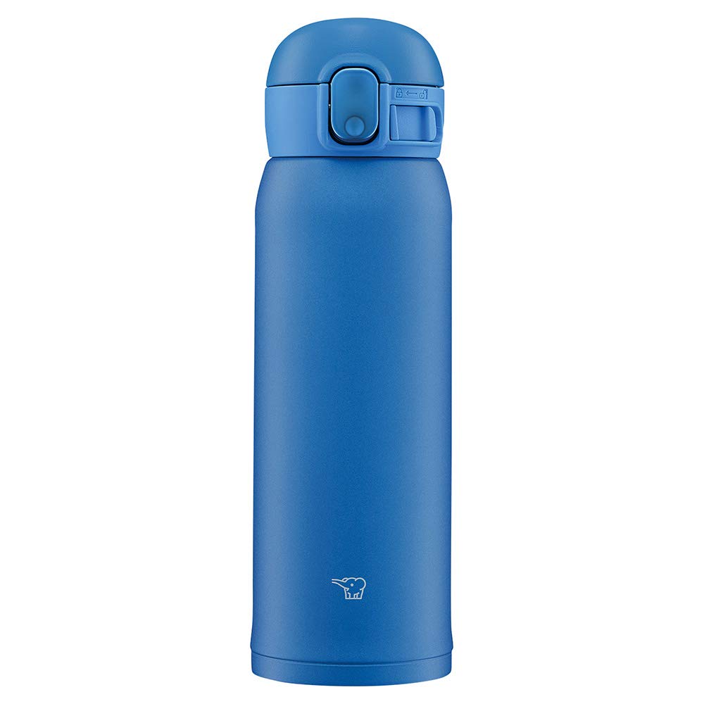 Zojirushi SM-WA48-AA Trinkflasche One-Touch-Edelstahlbecher Seamless 0,48L Blau