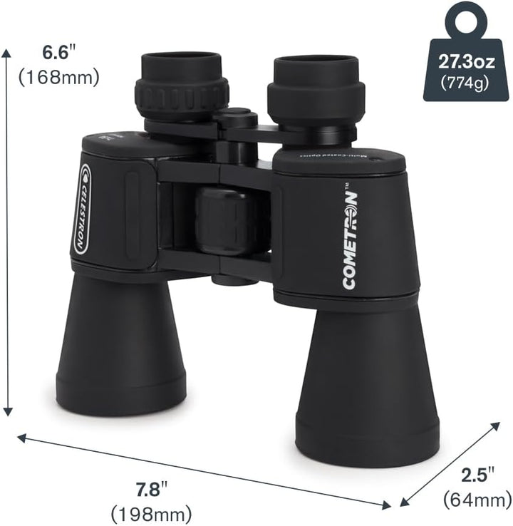 Celestron 71198 Cometron 7x50 Porroprismenfernglas, Schwarz Cometron 7 x 50 Porroprisma Einzeln, Com