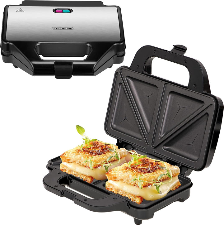 XXL Sandwichmaker | 4 Sandwichecken | Cool-Touch-Gehäuse | Antihaftbeschichtung | Sandwichtoaster |