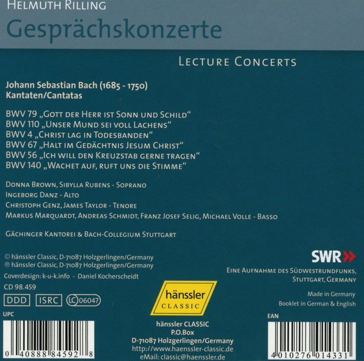 Gesprächskonzerte (Kantaten), Audio-CD