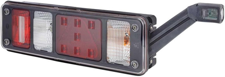 HELLA - Heckleuchte - Hybrid - 24V - Anbau/geschraubt - Lichtscheibenfarbe: glasklar - Stecker: Easy