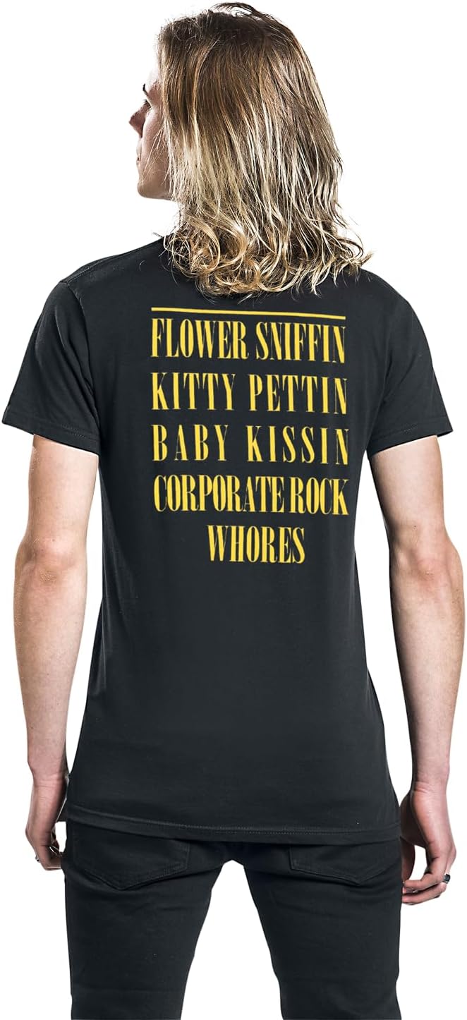 Nirvana Herren Smiley T-Shirt XL Schwarz, XL Schwarz