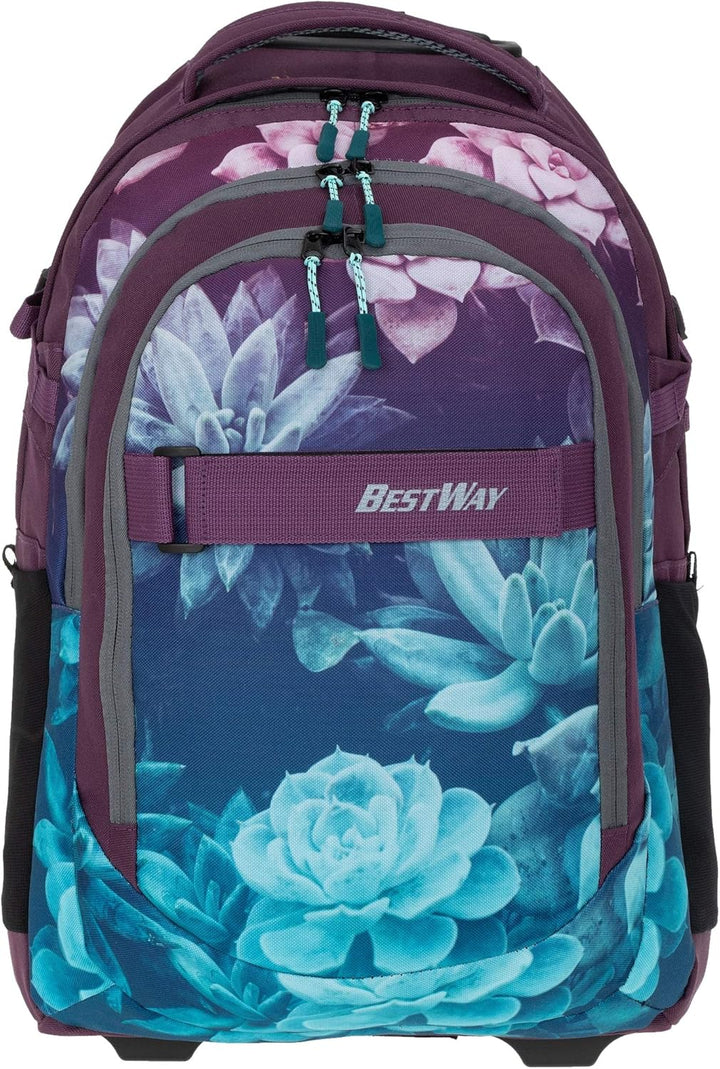 Bestway Trolley Schulrucksack Schultrolley 2 Teile Set Packer Evo inklusive Regenhülle 40244 (Dark F