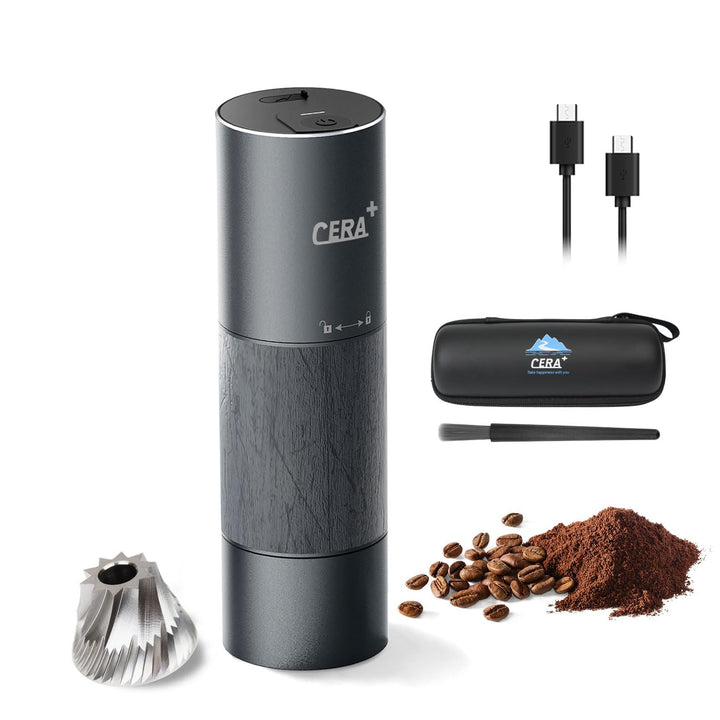 CERA + Elektrische Kegelmühlen Mit Tragetasche, Professionelle kleine Espresso Kaffeemühlen für den