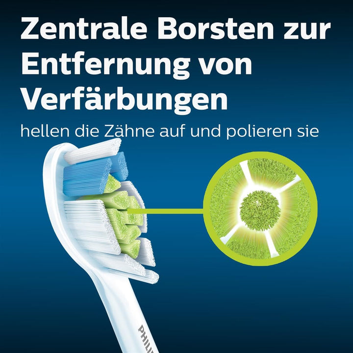 Philips Sonicare Original W2 Optimal White Standard Schallzahnbürstenköpfe - 6er-Pack in Schwarz (Mo