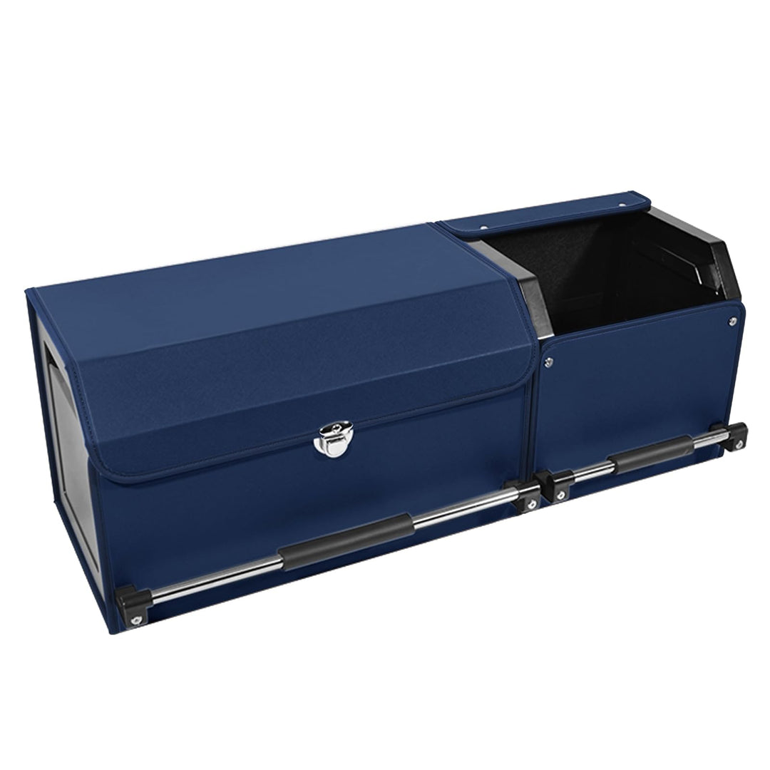 Auto Kofferraum Organizer, 2 in 1 Langlebig Leder Aufbewahrungsbox mit Deckel und stabilem Griff, Gr