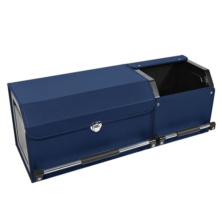 Auto Kofferraum Organizer, 2 in 1 Langlebig Leder Aufbewahrungsbox mit Deckel und stabilem Griff, Gr