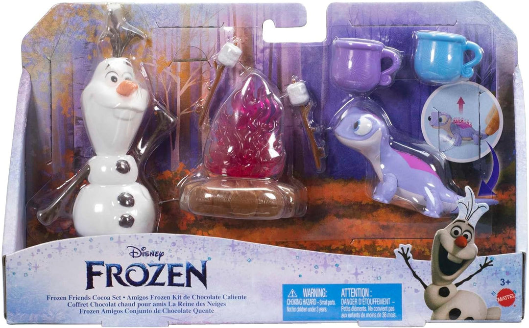 DISNEY DIE EISKÖNIGIN - Olaf und Bruni Kakao-Set für Lagerfeuer, Tassen mit Kakao und Marshmallows,