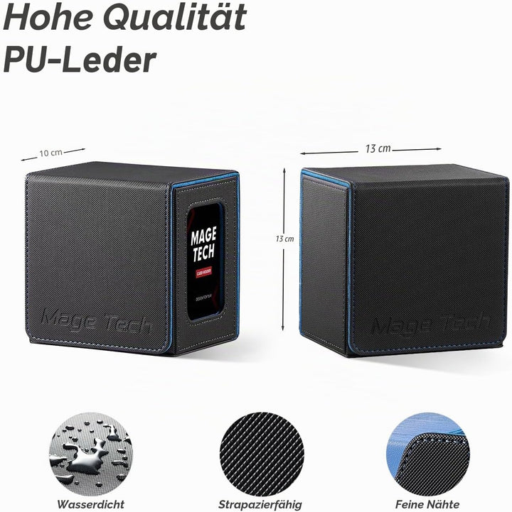 Commander Deckbox für MTG - Patentiertes Design, Commander Display, passt für 100 doppelt eingehüllt