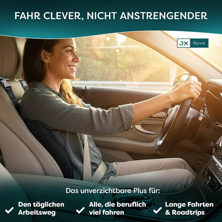 Rückenkissen – Ergonomische Lordosenstütze aus Memory Foam – Für mehr Sitzkomfort zuhause, im Büro &amp;