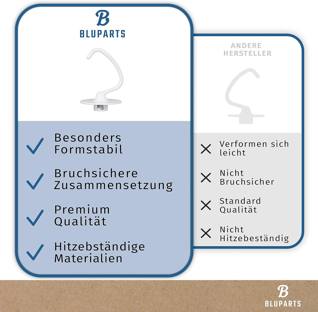 Knethaken für KitchenAid K45DH / 5K452DH passend für Küchenmaschinen mit kippbaren Motorkopf passend