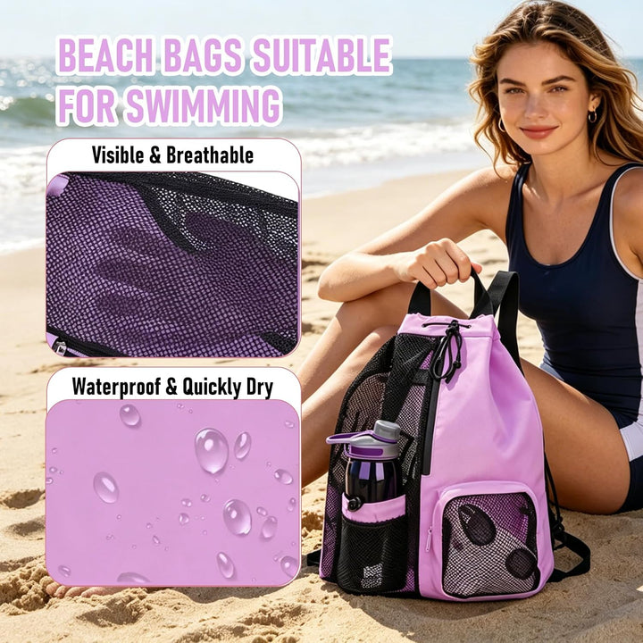 Schwimmbeutel Wasserdicht Kinder, Swimming Bag, Tasche Schwimmunterricht Kinder, Mesh Schwimmrucksac