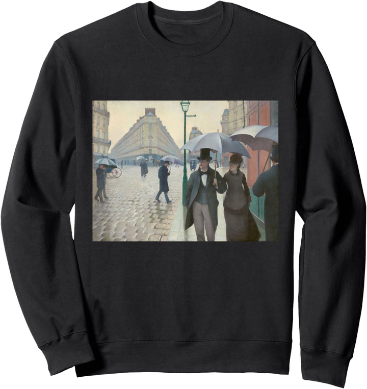 Pariser Strasse; Regentag von Gustave Caillebotte Sweatshirt