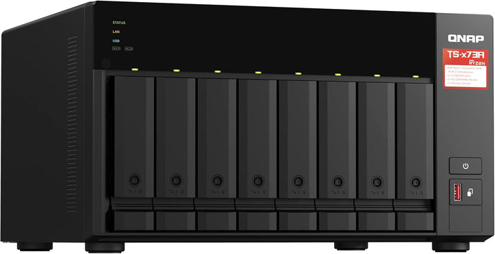 Qnap TS-873A-8G 8-Bay NAS, AMD Ryzen V1000 Series V1500B 4C/8T 2,2 GHz, One Size NAS Single 8-bay 8G