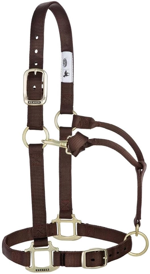 Weaver Leather Original verstellbares Nylonhalfter für Pferde S Horse Braun, S Horse Braun
