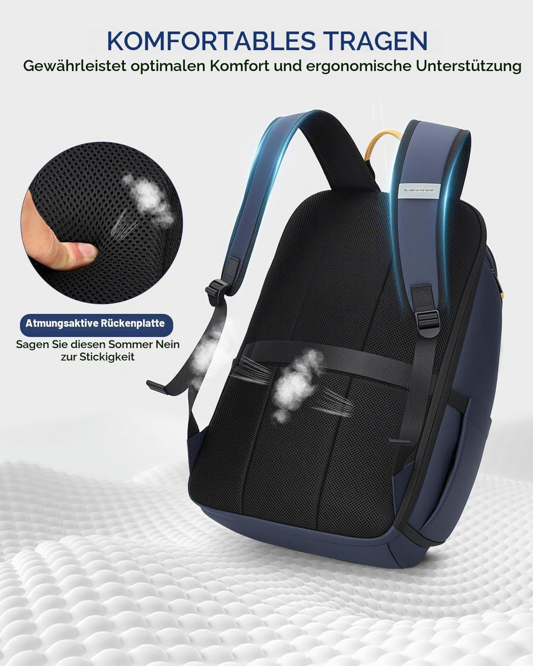 Rucksack Herren, Gross Laptop Rucksack 17 Zoll, Reiserucksack mit Anti Diebstahl Computerfach, Lapto