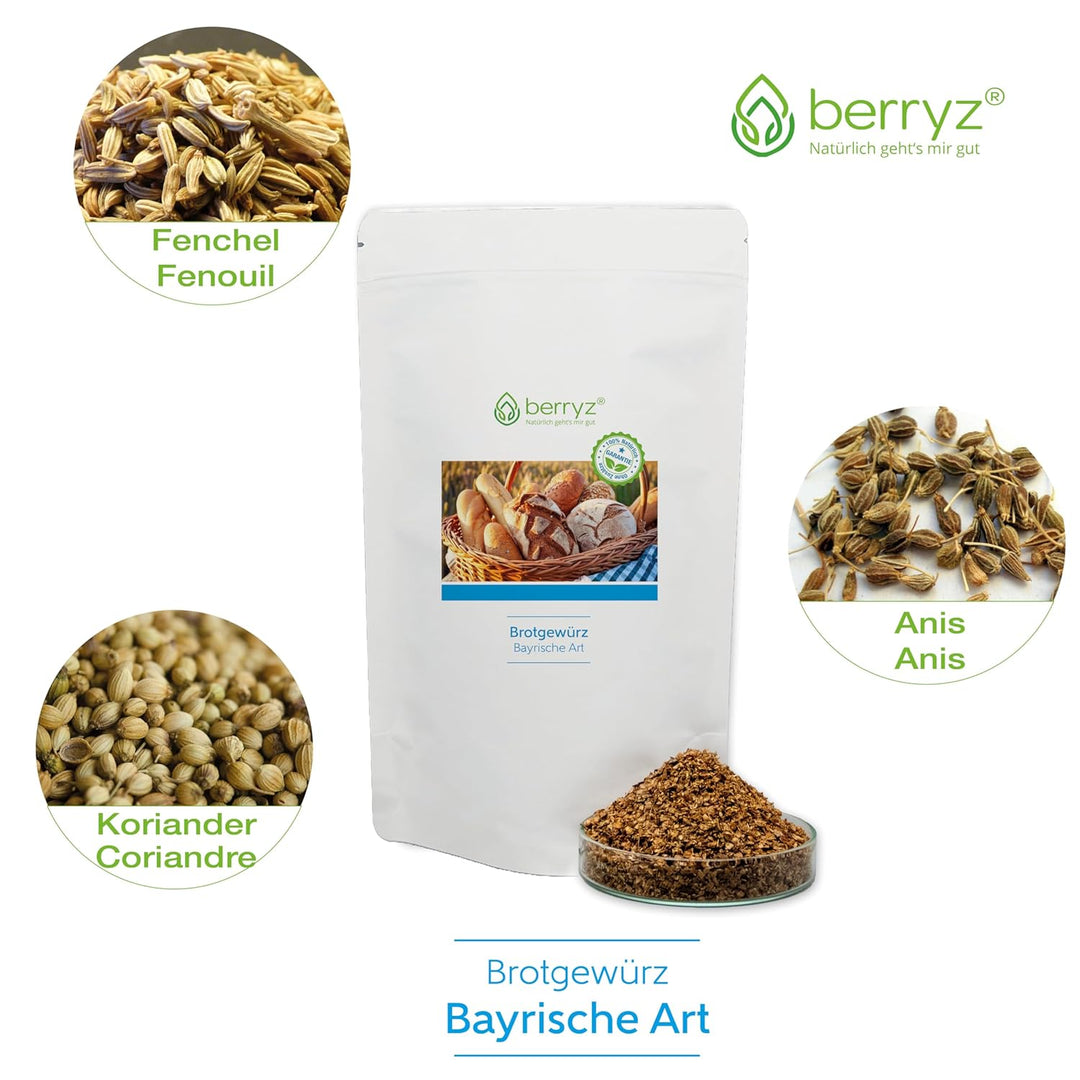Brotgewürz 3-er Set | Bayrische Art 100g + Bayrische Art mit Kümmel 100g + Mediterrane Art 90g | Vie