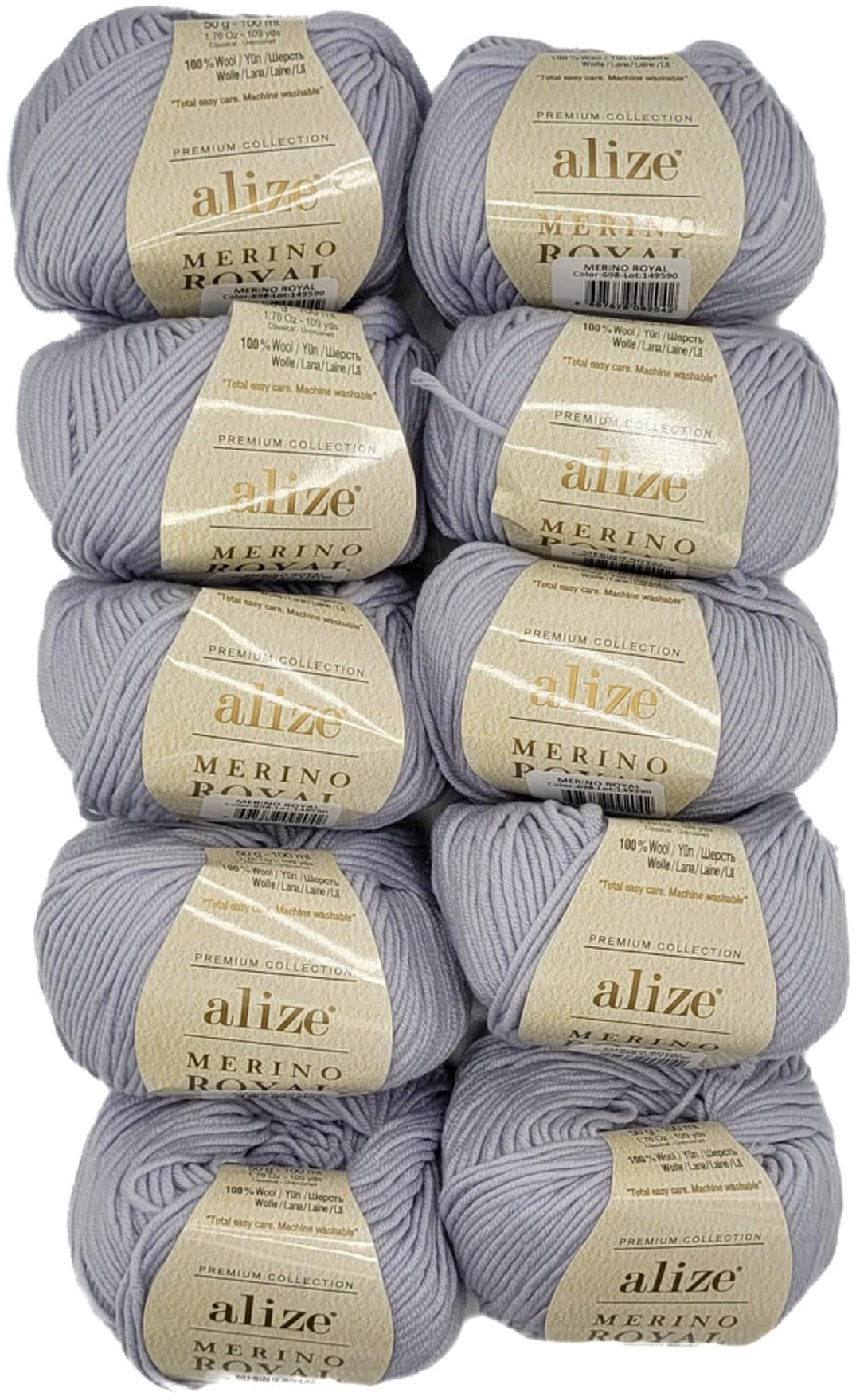 10 x 50g Strickwolle Ilkadim Export Merino Royal, 100% Strickgarn Wolle, 500 Gramm Merinowolle einfa