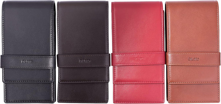 DiLoro 2 Jahre Garantie Leder Quad Pen Fall Bleistift Tasche Halter für vier Füllfederhalter Kugelsc