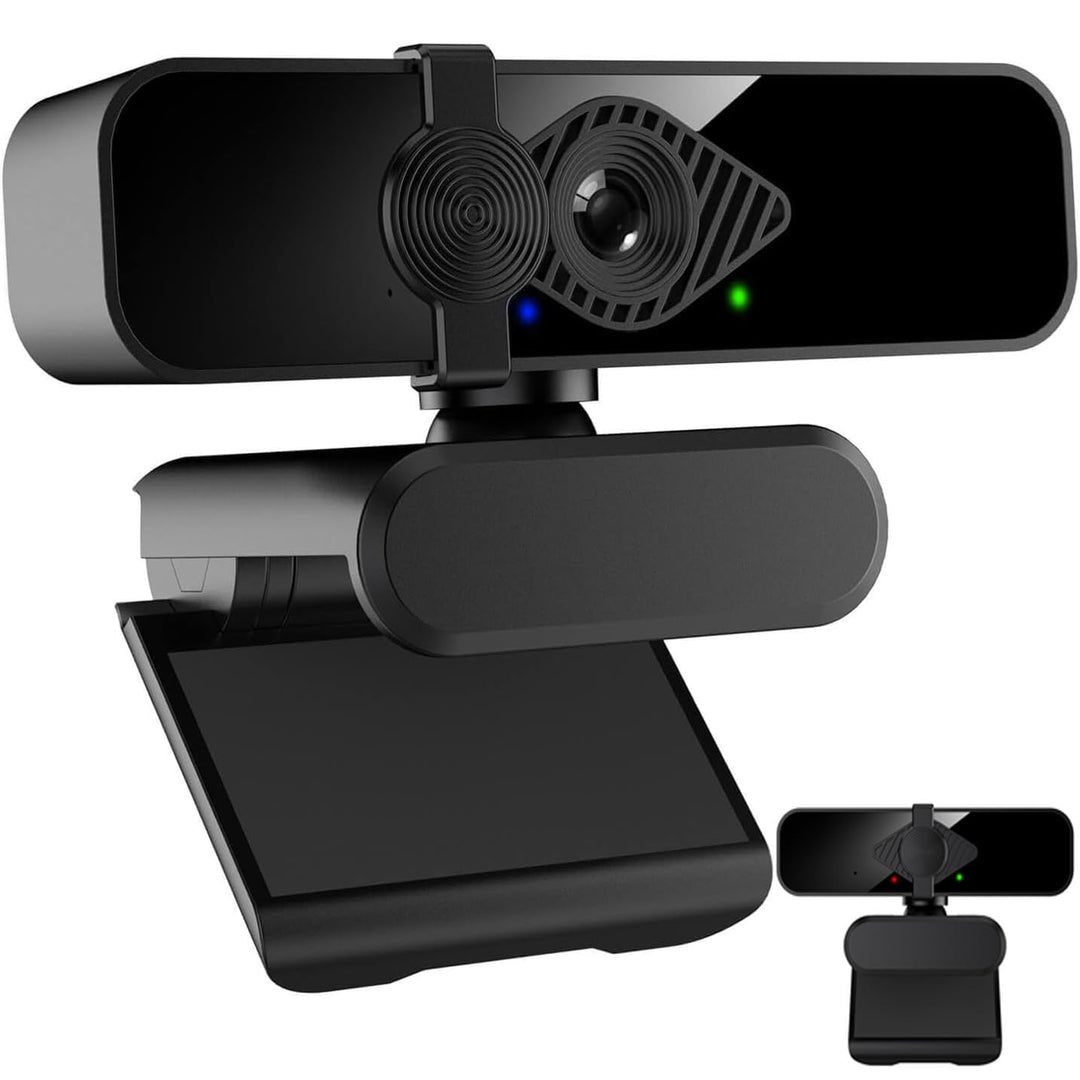 Makerstep Webcam for PC with Microphone HD 2K 1080P/30fps USB Webcam, Computer Camera with 120° View