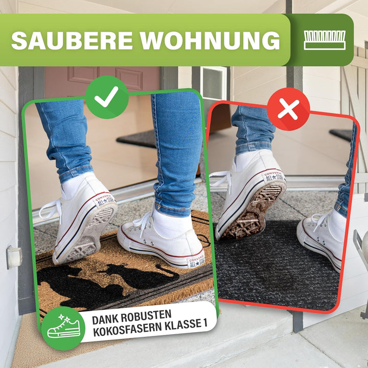 Fussmatte Kokos [Wetterfest] - extrem robust - Fussabtreter aussen - die Kokosmatte Fussmatte aussen