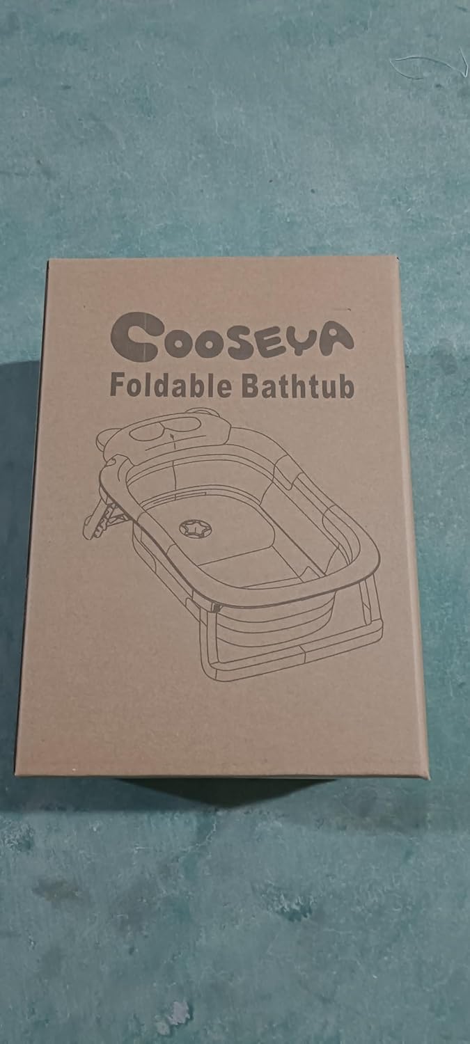 COOSEYA Baby Badewanne für 0-18 Monate, Faltbare Babybadewanne mit Weichem Polster und Temperaturemp