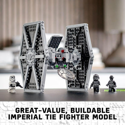 LEGO 75300 Star Wars Imperial TIE Fighter Spielzeug mit Sturmtruppler und Piloten als Minifiguren au