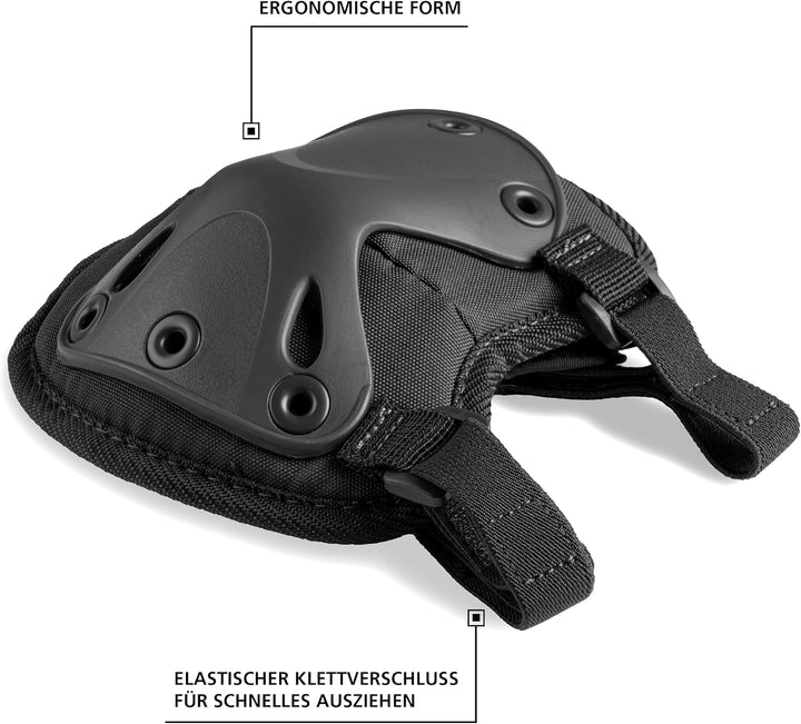 Mil-Tec Ellenbogenschützer Protect Schwarz, Schwarz