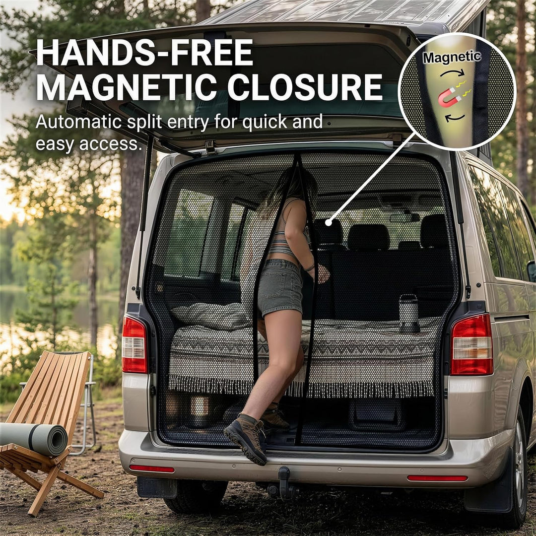 Moskitonetz für VW T5 T6 Heckklappe, Magnetisches Fliegengitter Camping für VW T5 / T6 Heckklappe, f