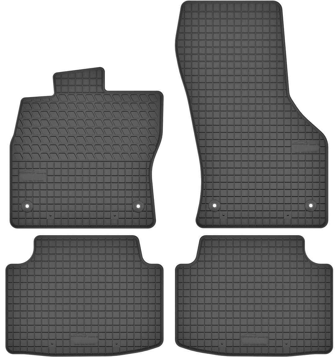 Gummimatten Gummi Fussmatten Satz für Skoda Octavia III (ab 12) / VW Volkswagen Passat B8 (ab 14) /