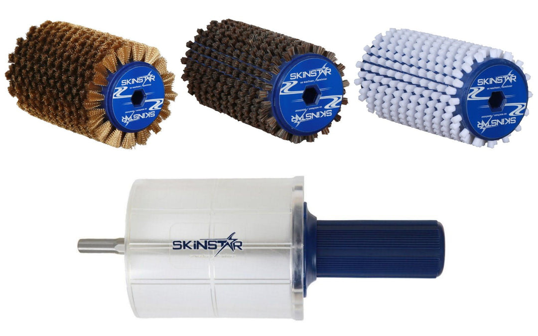SkinStar Komplett Bürsten Set Rotorbürste WorldCup Professional 5-teilig 120mm